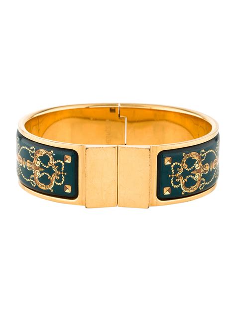 vintage hermes silver bracelet|hermes vintage enamel bracelet.